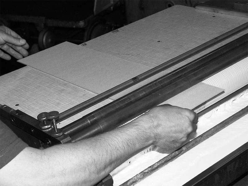 Materialzuschnitt in der Werkstatt